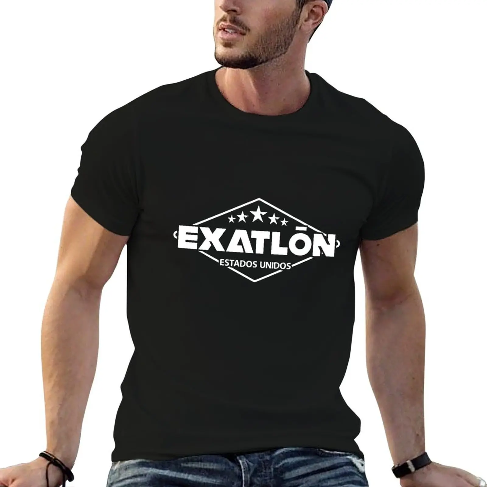 Camiseta Exatlon Estados Unidos, camisetas de algodón para hombre, camiseta 100% de algodón para hombre, camisetas de anime de alta calidad, camiseta de gran tamaño