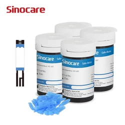 Sinocare Safe Accu Blood Glucose Test Strips and Lancets 25/50/100 PCS