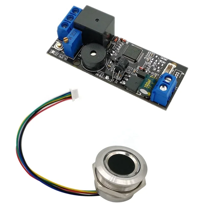 19MM K202+R503 Fingerprint Controller Kit DC12V Low Power Consumption K202 Fingerprint Control Board +R503 Fingerprint Module