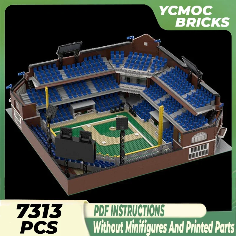 YcMoc Building Blocks Modern Large Court Building A baseball Stadium Technology Bricks DIY Toys For Kids Children Gifts brick