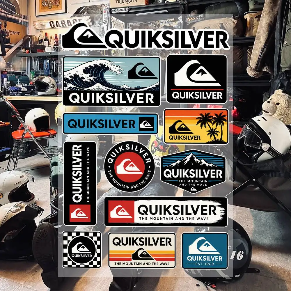 Q-uiksilveR- Waterproof Vinyl Stickers for Car Motorcycle Bike Skateboard Laptop Bottle Phone