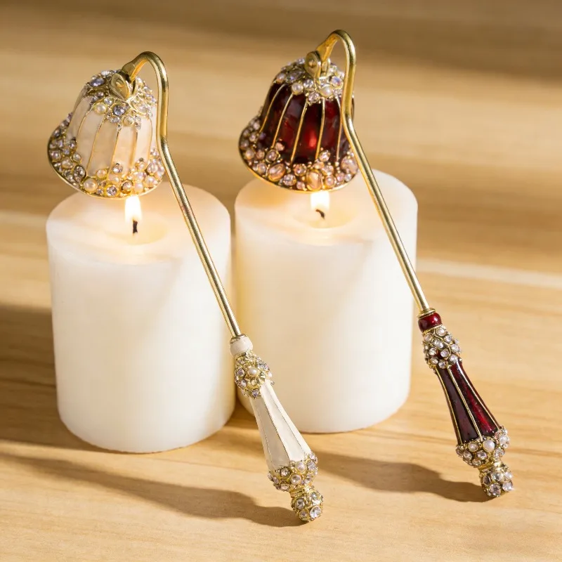 Elegant Candle Snuffer Candle Extinguisher Long Handle Candle Accessory Metal Wick Flame Snuffer Wick Snuffer Home Decor