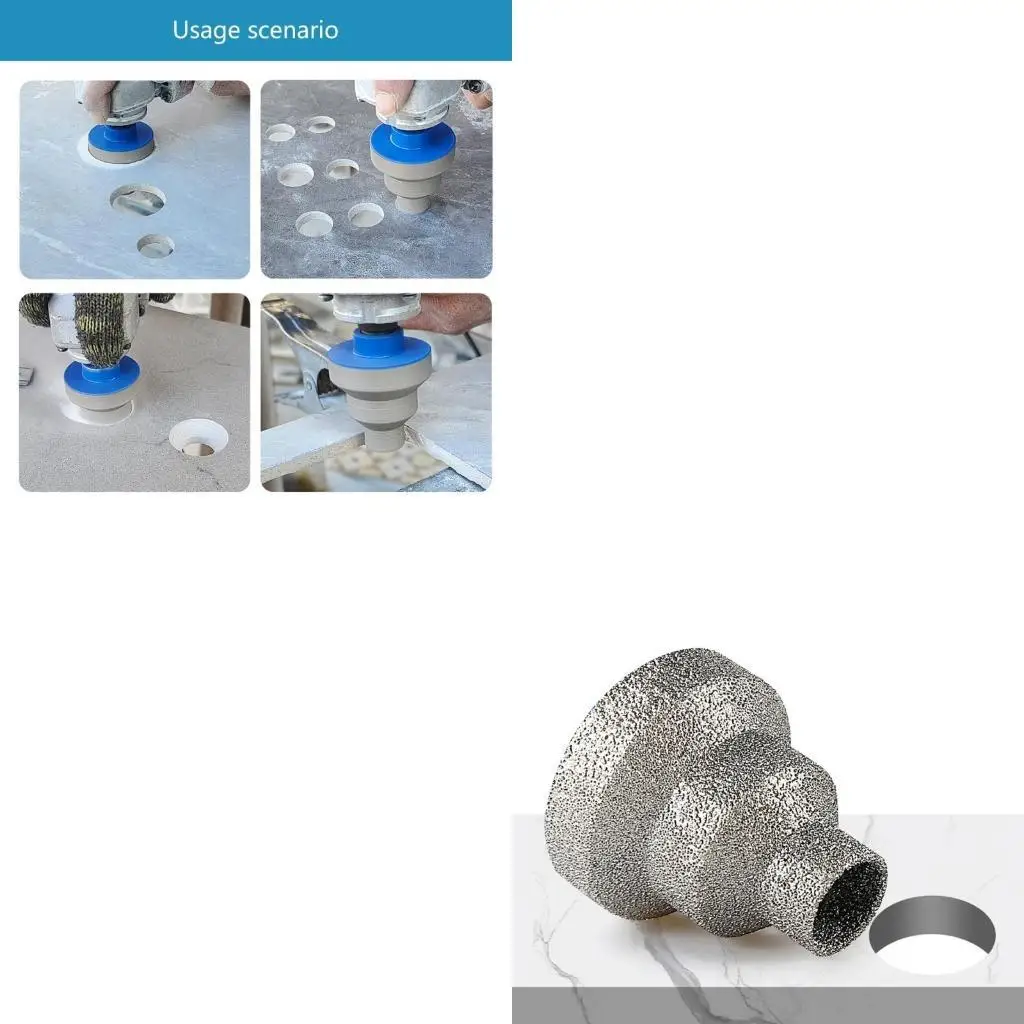 

P82E Multiple Size Step Drill Bit Beveling Chamfer Bit for Professional Woodworking and Metalworking Tasks 1 Pack Silver