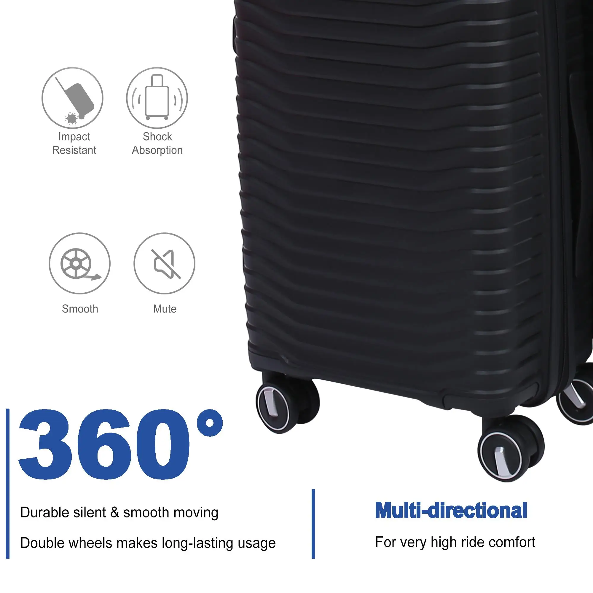 Hardside Luggage Sets 3 Pieces, Expandable Luggages Spinner Suitcase with TSA Lock Lightweight Carry on Luggage 19inch 23inch