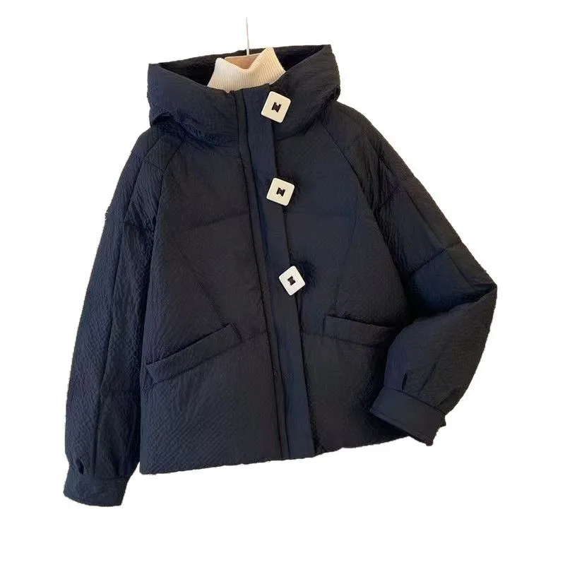 Women's Winter Down and Parkas Jacket with Polo Neck, Princess Sleeve, Fitted Silhouette, Short Length, Zipper Closure, 3D