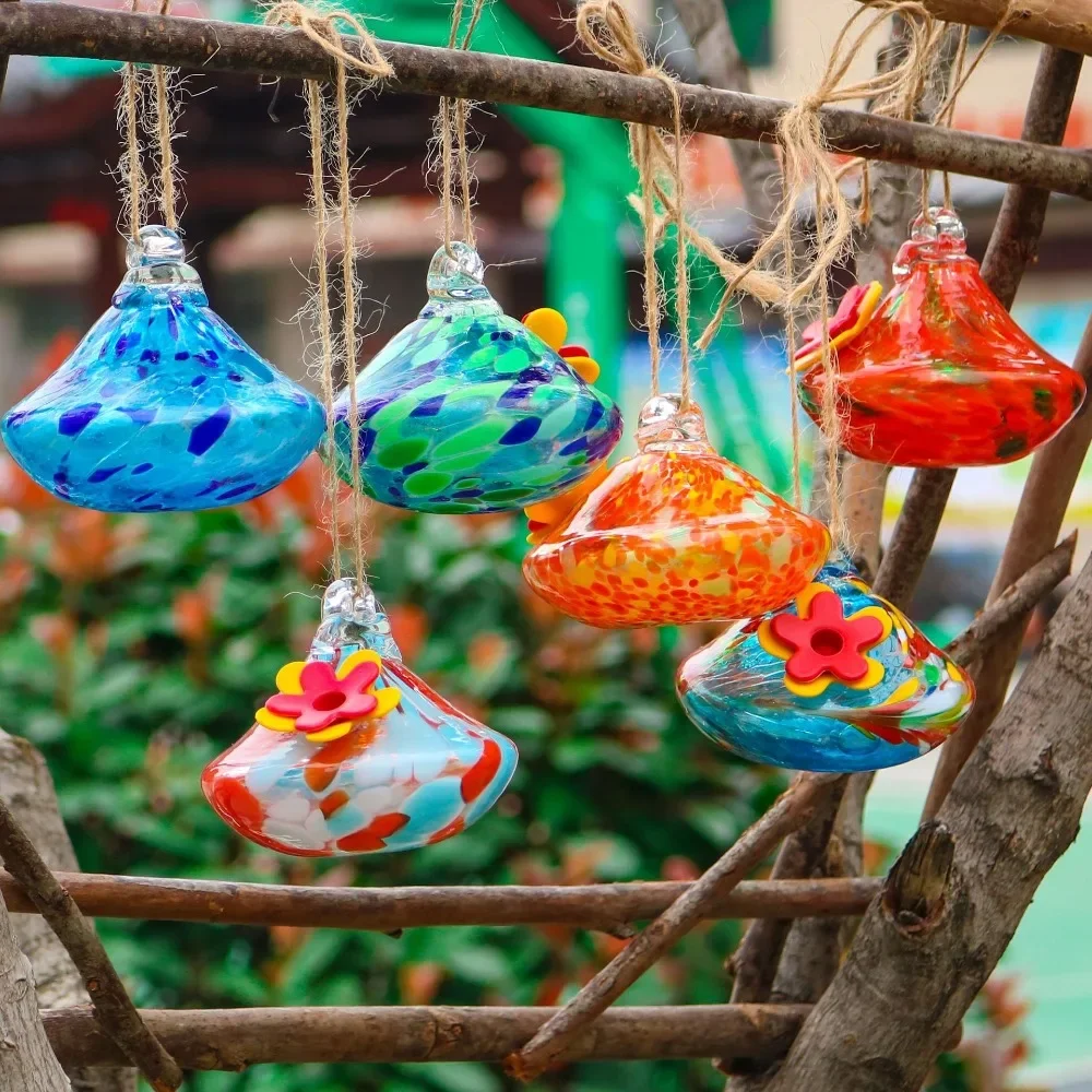 

Creative Droplet Shaped Hummingbird Feeder Hanging Practical Bird Feeder Glass Ball Bird Drinking Fountain For Window