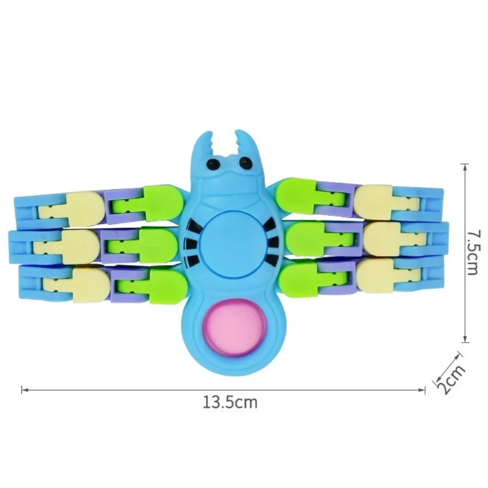 Araignées mécaniques du bout des doigts pour enfants, gyroscopes d'animaux de dessin animé, jouet équivalent à la déformation et à la réduction de la pression