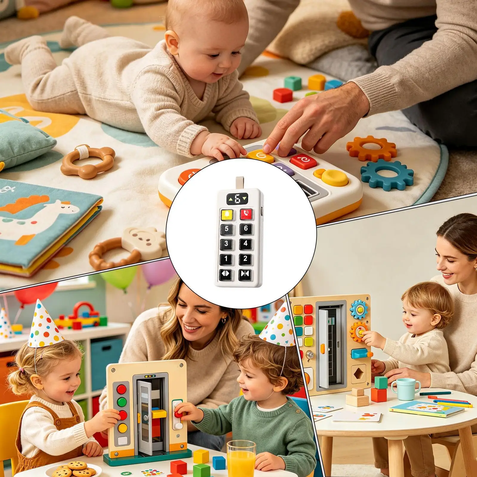 子供用エレベーターおもちゃ-教育用ボタン感覚ボード-ライトサウンド数字付き-エレベーターアクティビティパネル-子供用-男の子-女の子用