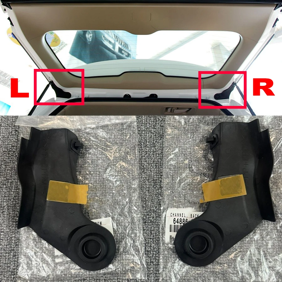 1Pc Back Door Rear Glass Channel Tailgate Frame Trim Cover Dust Water Plug For Toyota Land Cruiser LC200 2007-2021 64886-60010