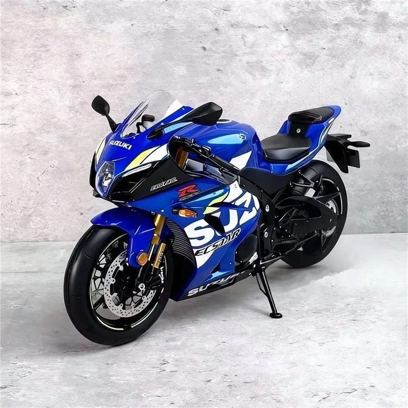 1:12 Suzuki GSX-R1000R Alloy Sports Motorcycle Model Diecast Toy Street Cross-Country Motorcycle Model Sound and Light Kids Gift