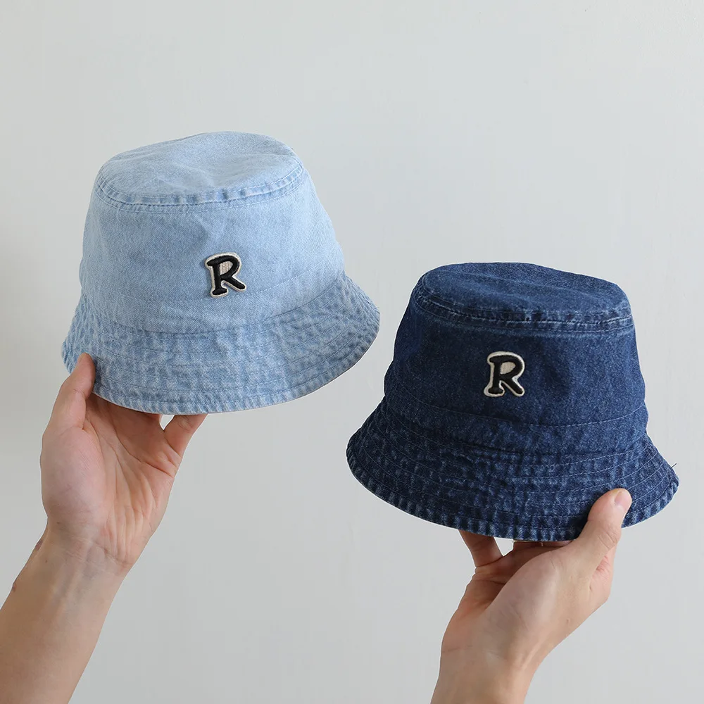 

Baby Denim Bucket Hat Cute Korean Baby Boy Girl Sun Protection Cap Casual Summer Toddler Cowboy Panama Fisherman Hat