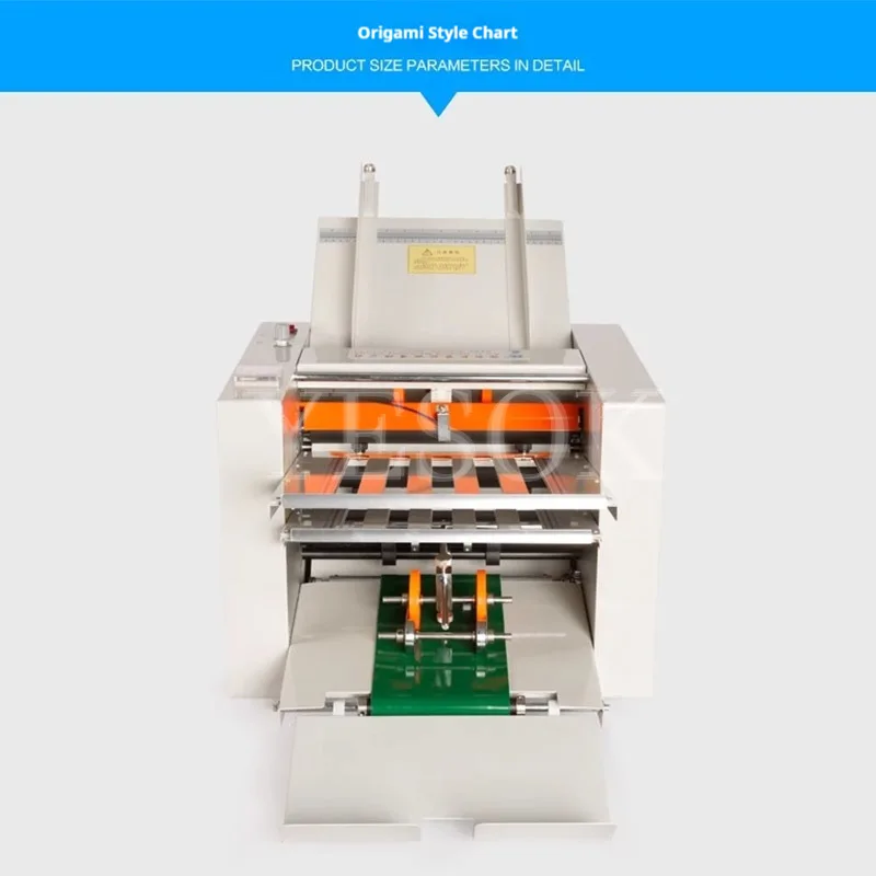 Automatic Paper Folding Machine High Speed Paper Folder Max for A3 Paper + 4 Folding Trays ZE-8B/4