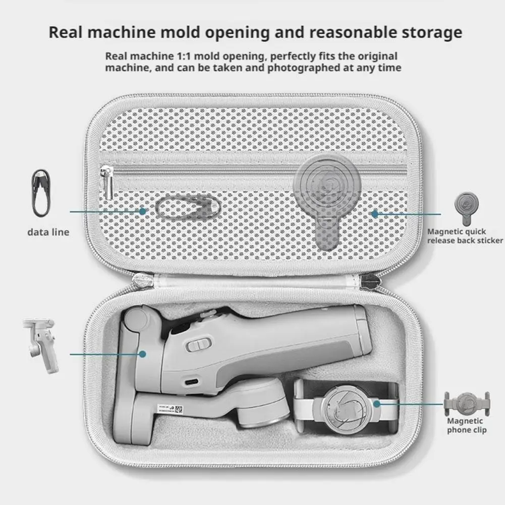 حقيبة حمل لـ Osmo Mobile 7 7P حافظة PU جلدية محمولة للتخزين لـ DJI Osmo Mobile 7P/7 ملحقات مثبت Gimbal