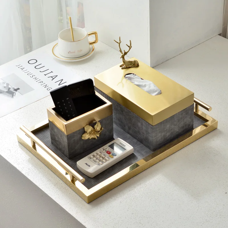 Napkin Paper Towel Holder Home Car Paper Towel Box With Lid Stand Decoration Coffee Table Coffee Table Desktop Organizer tray se