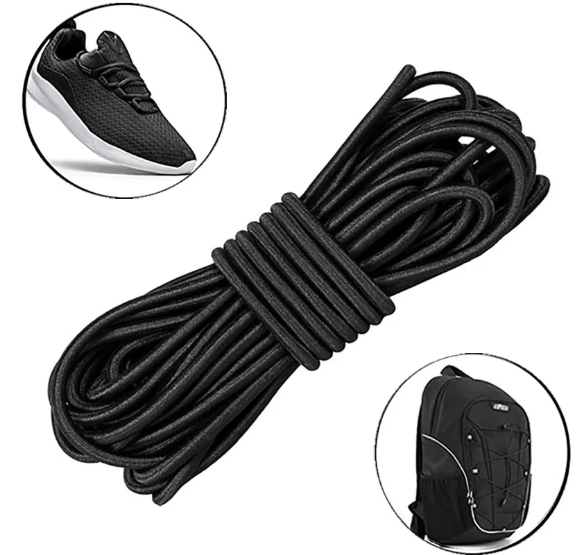 2-5M Strong Elastic Rope Black White High-Quality Elastic Rubber Rope Sewing Craft for DIY Garment Sewing Accessories 3/4/5/6MM