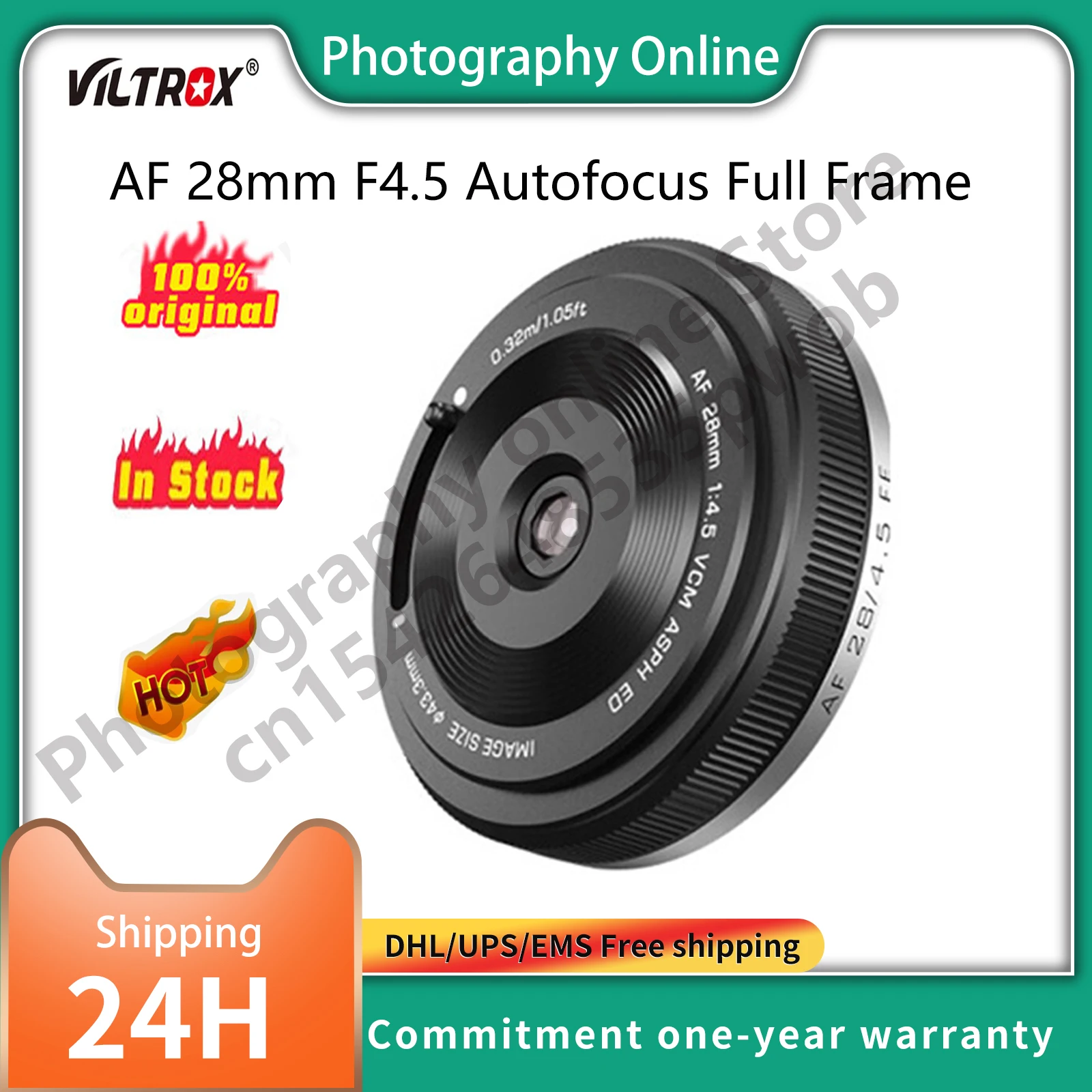 VILTROX AF 28mm F4.5 Auto focus Full Frame Lens Retro Ultra-thin For Sony E Mount A7C A6400 A6700 ZV-E10 A7M5