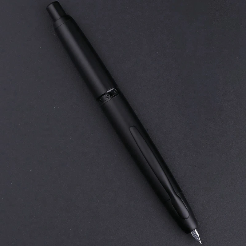 Press Retractable Fountain Pen Extra Fine Nib Metal Matte Ink Pen Practice Writing Fountain Pen