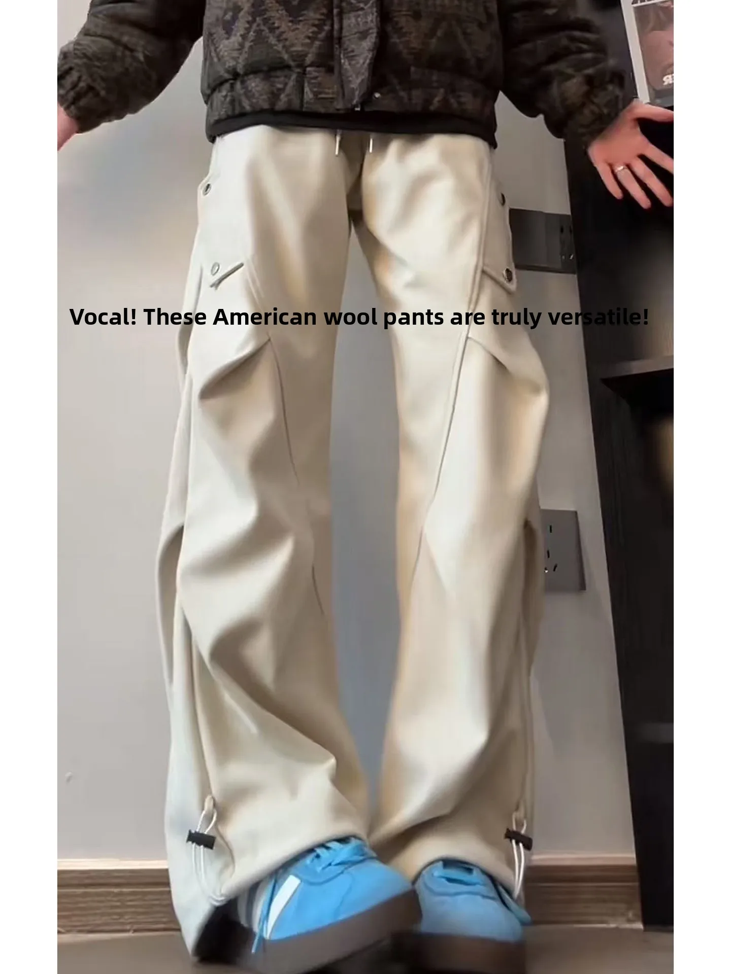 

Мужские рабочие брюки Heavyweight Starry Night, осенне-зимние, CleanFit, американский модный бренд, широкие брюки-парашюты