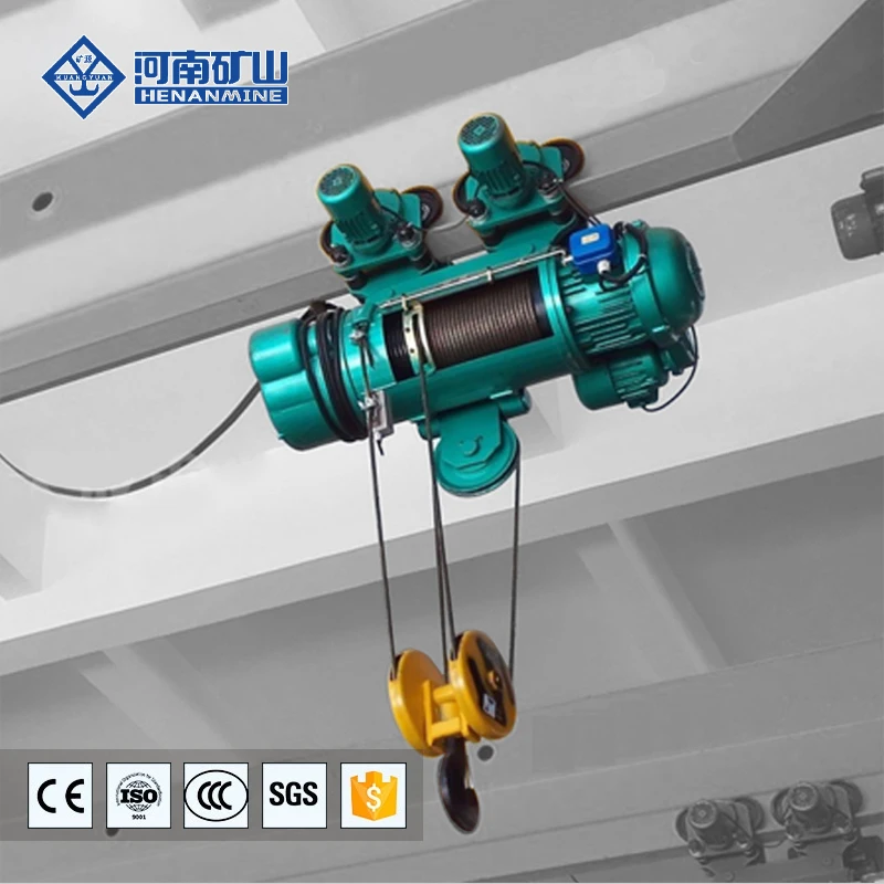 Made In China 1.5 3.2 5 Ton Pendent Handle Control Electric Wire Rope Hoist 10 Ton Price