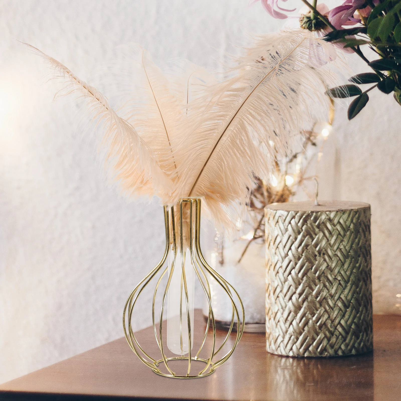 

1 set Household Table Decor Plumes Color Table Vase Decor Wedding Faux For Vase Party DIY Crafts