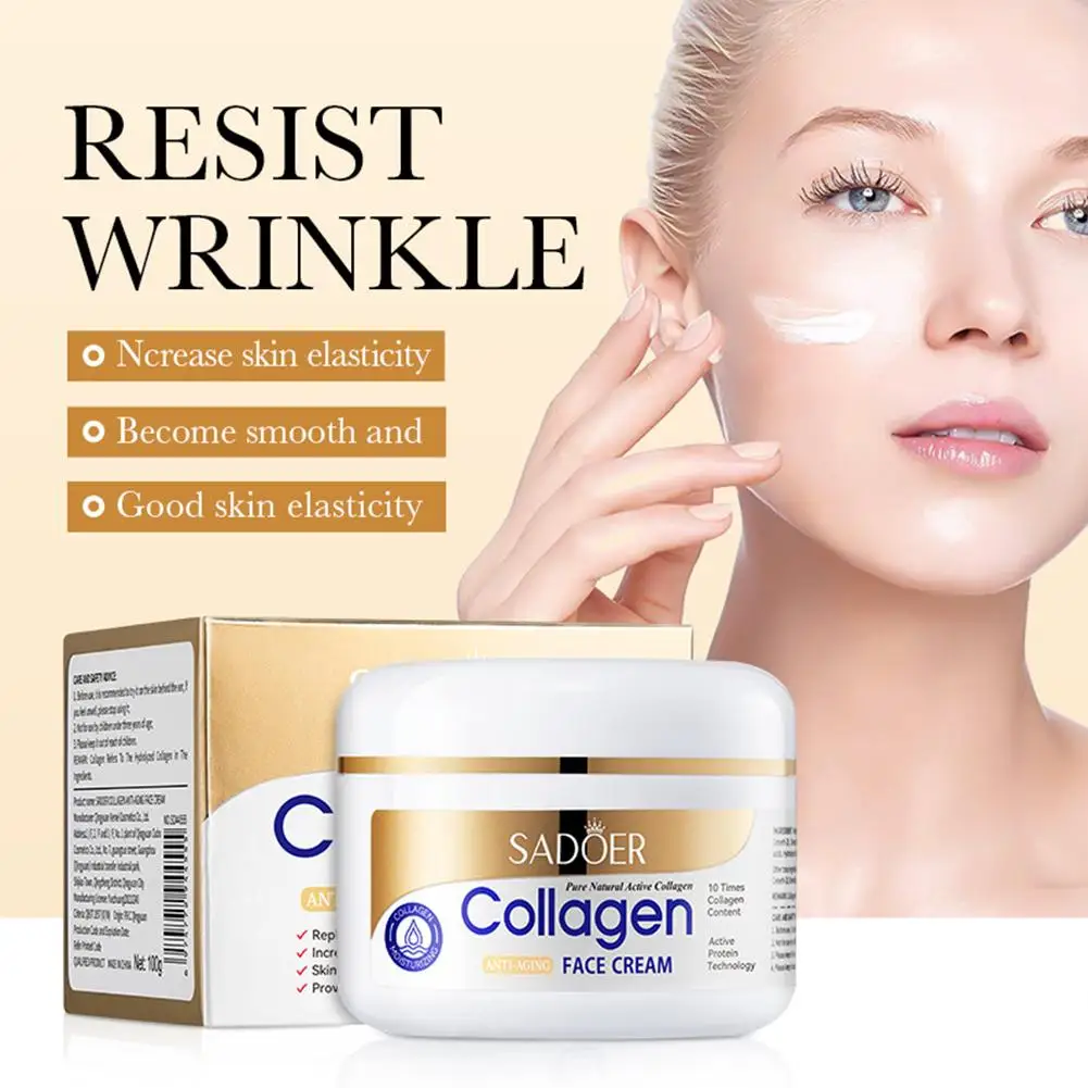 Collagen Wrinkle Removal Cream Fade Fine Lines Firming Lifting Anti-aging Improve Puffiness Moisturizing Tighten Beauty Care