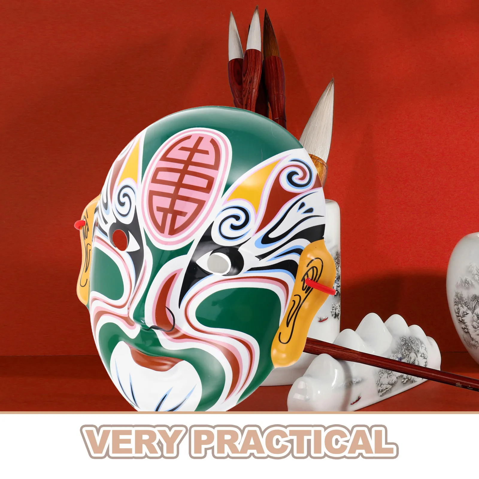 Decorative Traditional Chinese Face Changing Mask Artistic Crafted Mask for Halloween Cosplay Party Role Play Costume Accessory