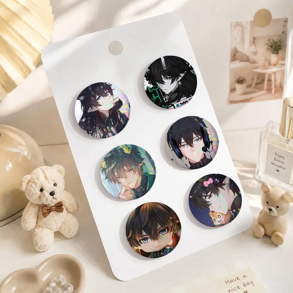 A-Honkai Star Rail Dan Heng Art Badges Button Round Creative Pin Brooch Badge Bag Decor Accessories Fans Collect Friends Gifts