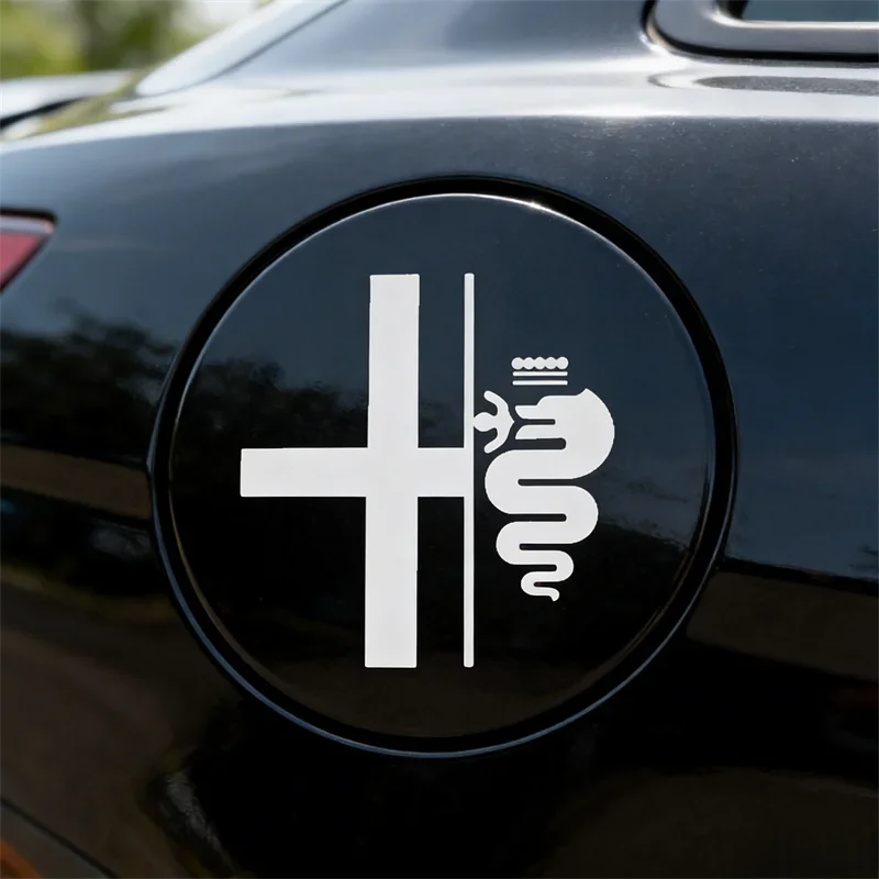 1PC Car Tank Oil Sticker For Alfa Romeo Giulietta Mito Giulia Brera 147 156 159 Tonale GT