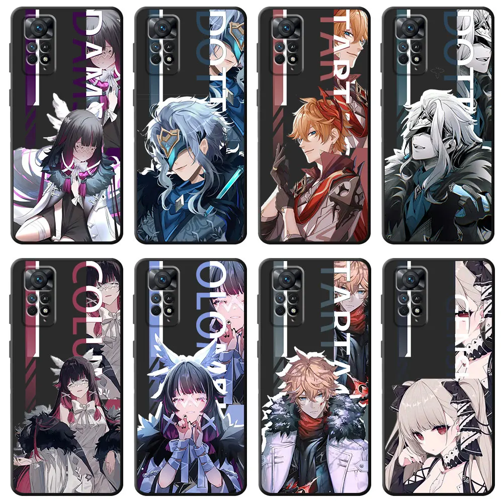 Anime Genshin Impact TPU Soft Phone Case for Xiaomi Redmi Note 12 11T 8T 9T 10 Lite 10S 11 Pro 9 11S 8 7 9S 11E Cover