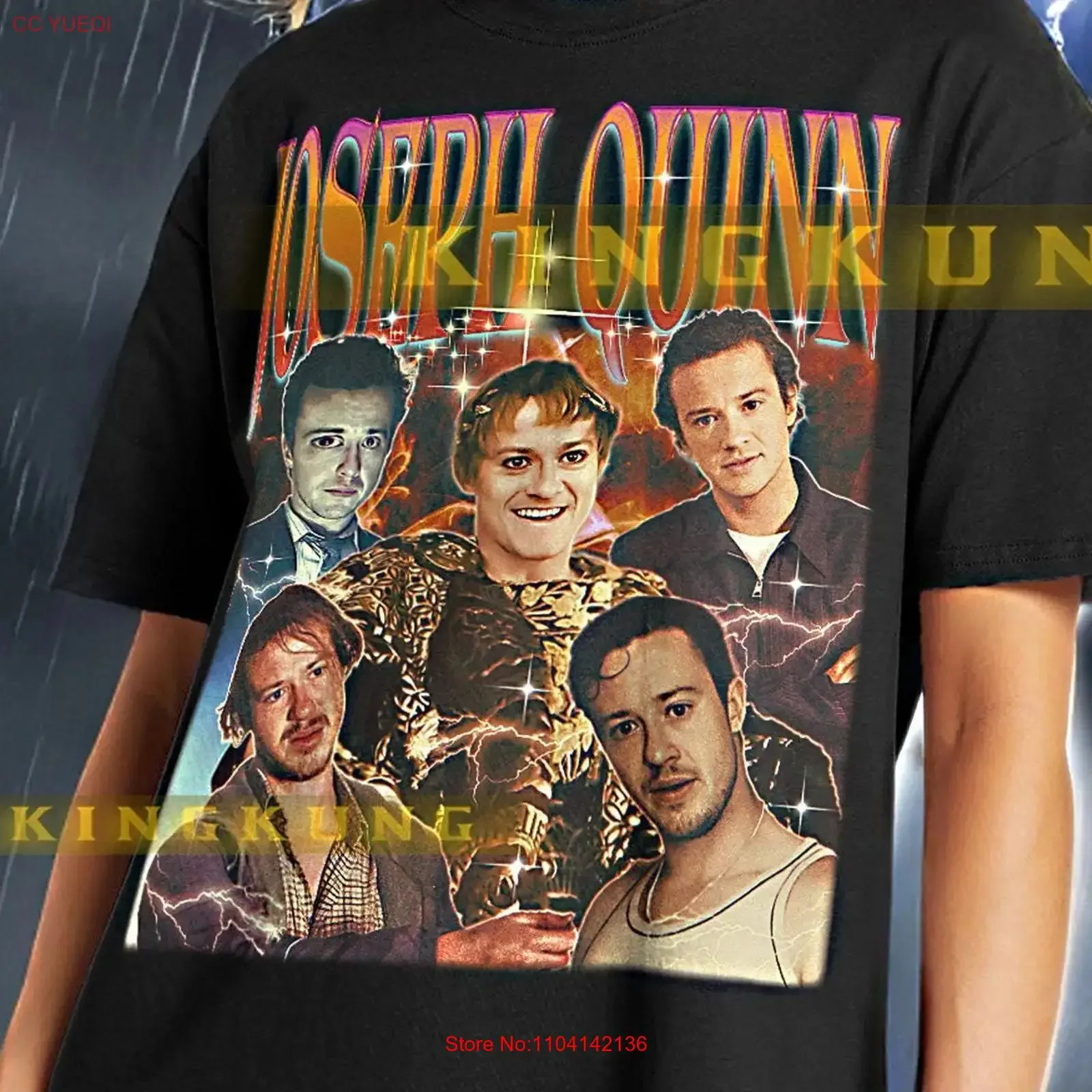 Joseph Quinn Bootleg T Shirt Vintage Fan Retro 90s saf vintage Washed Unisex Breathable Slightly designer clothes homme