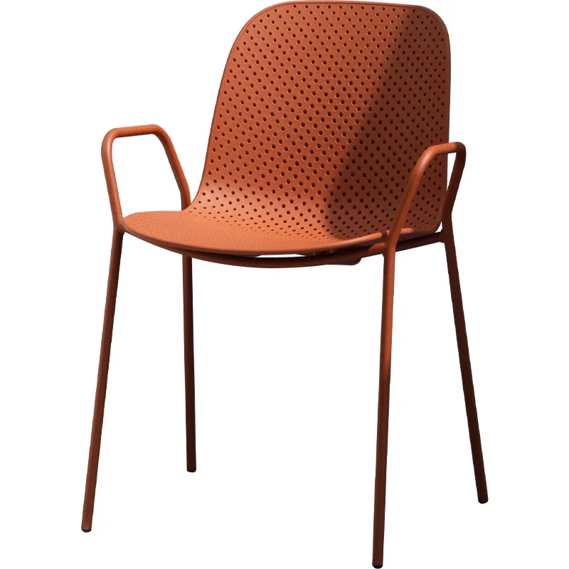 

Wrought iron armchair simple outdoor hollow leisure
