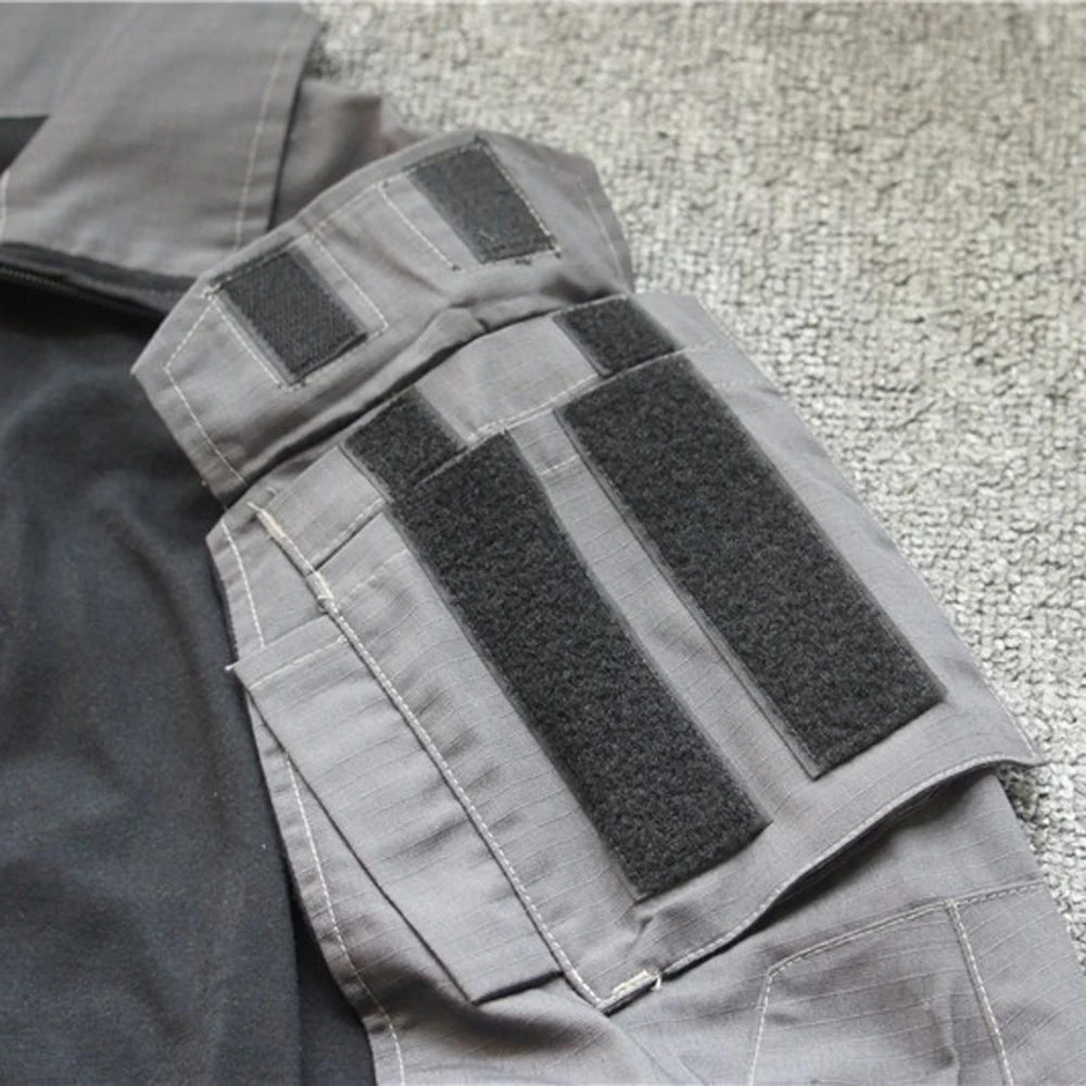 Tactical Black & Gray G3 Frog Suit Top, GEN3 Commuter Tactical Frog Skin Shirt Outdoor  Training Long Sleeve Top