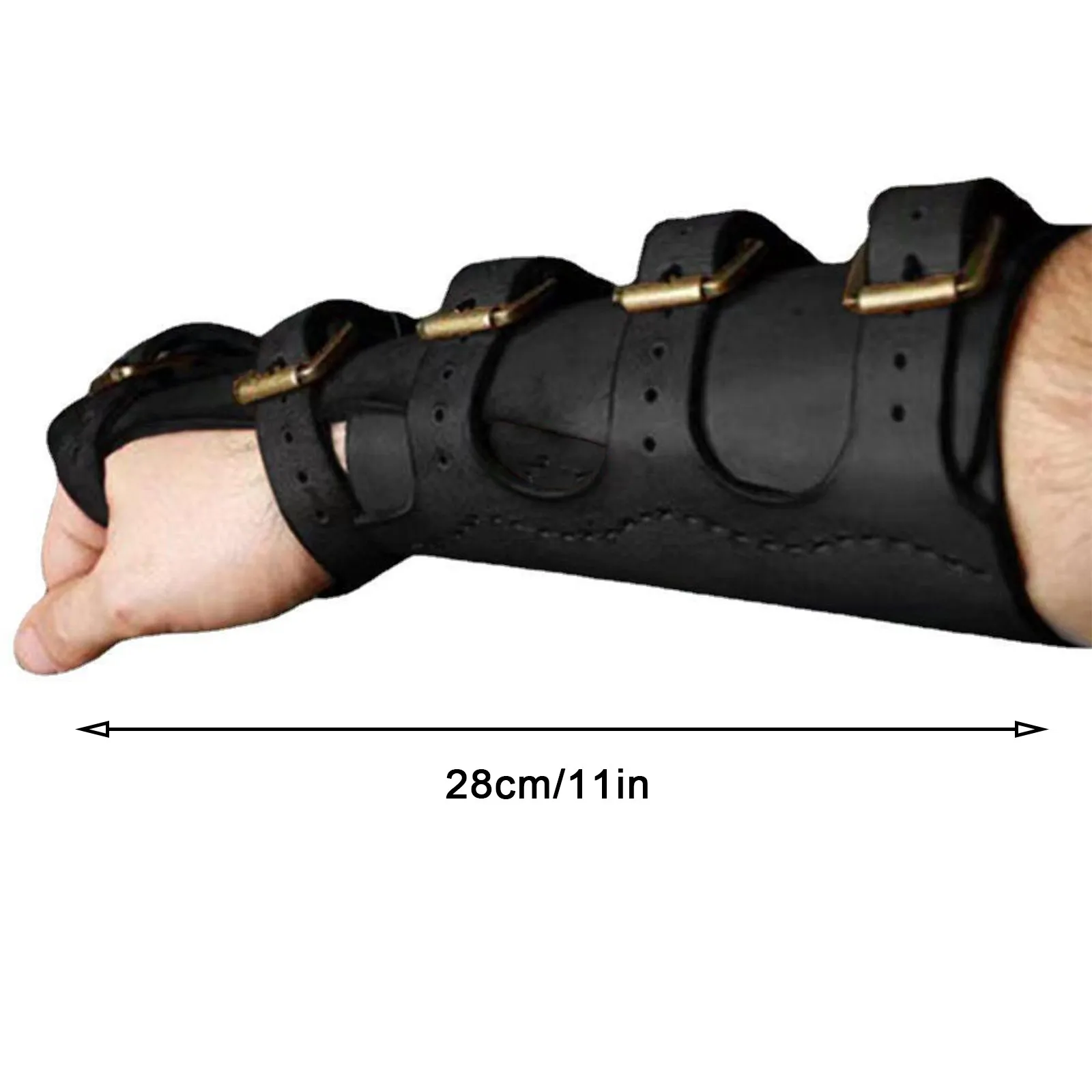 Medieval Viking Wristband Gauntlet Vambrace Arm Cuff Armor Steampunk Gothic Leather Glove LARP Men Knight Costume Buckled Bracer
