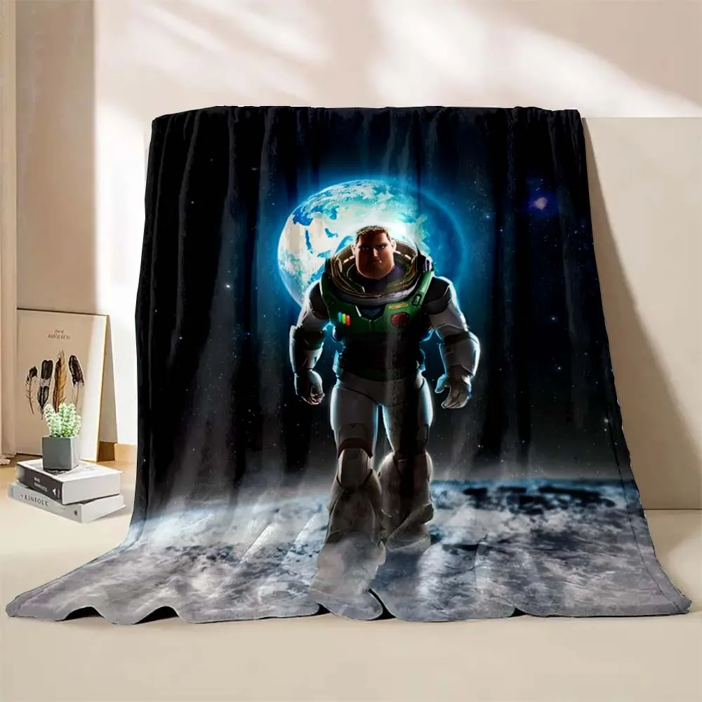 Disney Cartoon Buzz Toy Story Blanket Flannel Fluffy Soft Throw Camping Blanket for Children Sofa Throw Blanket Fashion Gift