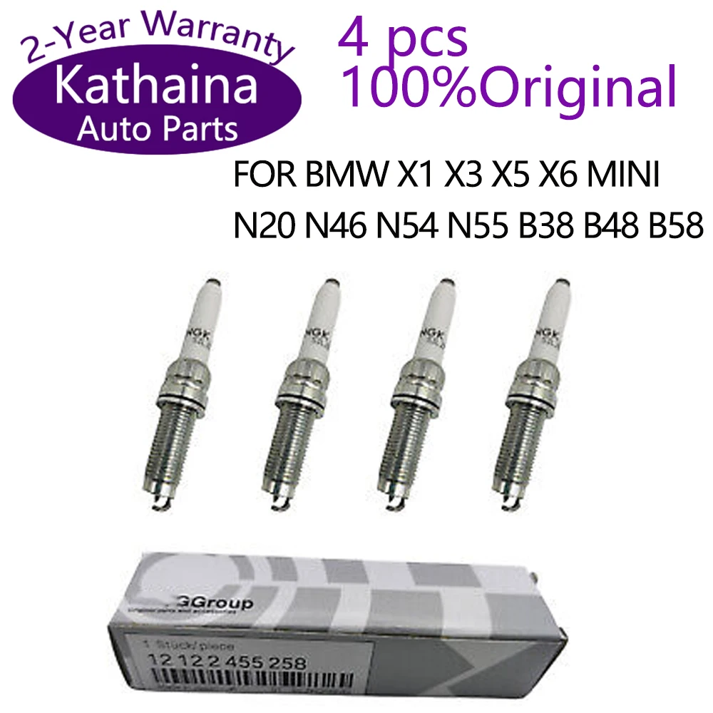 12122455258 12 12 2 455 258 Kathaina AutoParts 4pcs Original spark plug nozzle For BMW Mini X1 X3 X6 X6 N20 N46 N54 N55 B38 B48