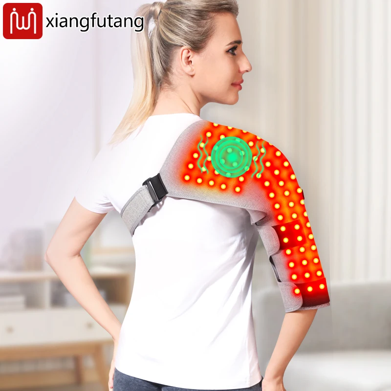 

Red Light Electric Heating Shoulder Support-vibration Massager,relieves Joint Fatigue Stiffness,3 Levels Timer Adjustable Fit