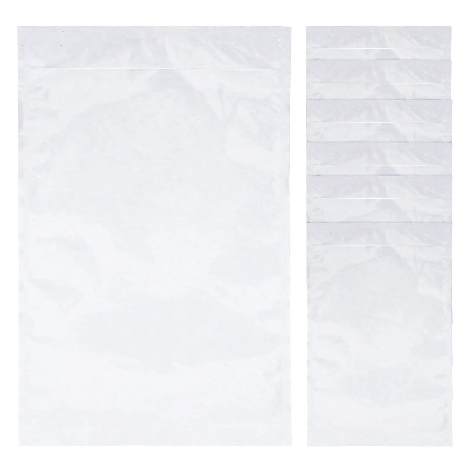 

100Pcs Premium Clear Adhesive Shipping Label Sleeves Waterproof Protective Packing List Sleeves for Small Business Packaging