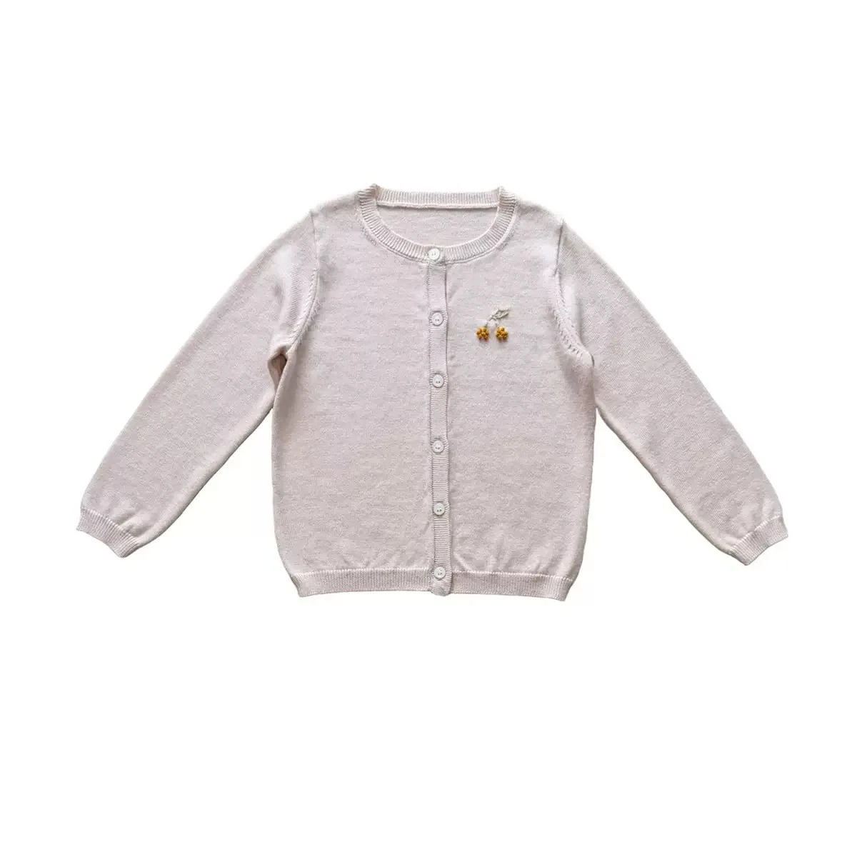 Girls Turtleneck Sweater Grey Fashion Print Premium Knit Cardigan Coat with Black Pleated Skirt for Kids Fall 2026