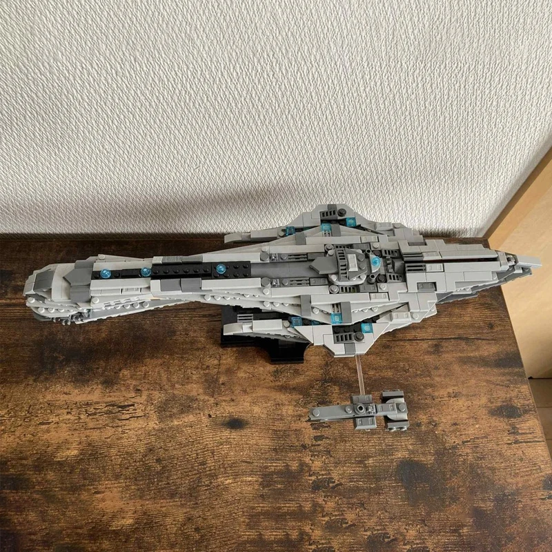 Novo 486 pçs moc halo sombra de intenta nave espacial de halo blocos de construção modelo midi-escala estrelaship conjunto brinquedos crianças adultos presente