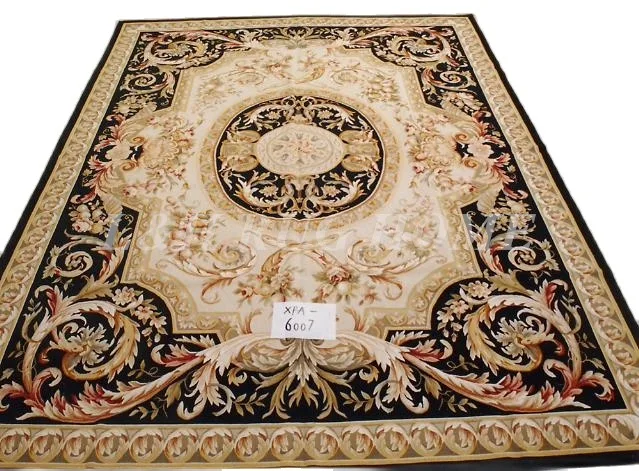 

Free shipping 9'x12' French style aubusson carpets hand knotted rugs Woolen French Aubusson Rugs high quality rug