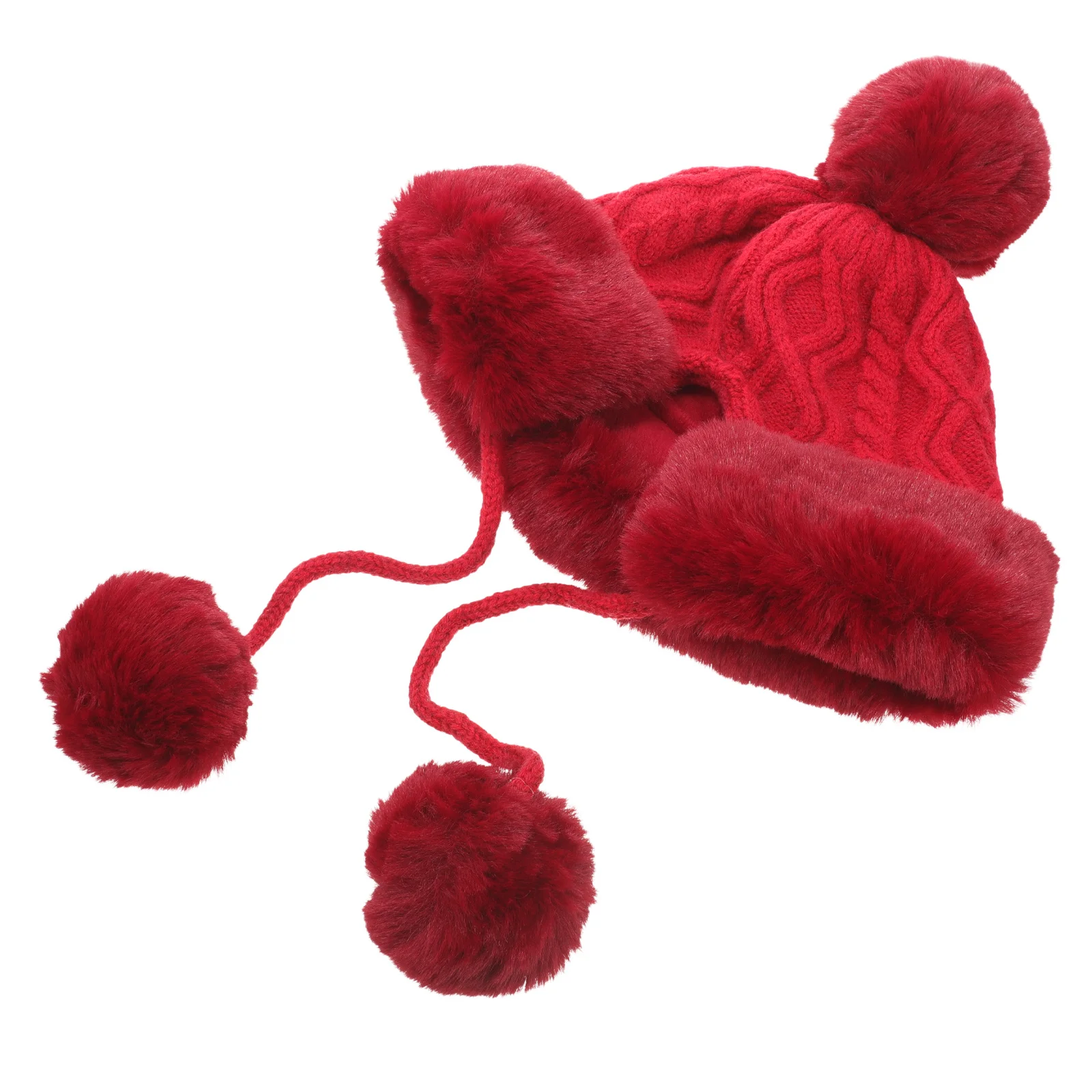 قبعة شتوية دافئة للنساء من البوليستر السميك في الهواء الطلق، قبعة مريحة للتنفس مناسبة للمدرسة والتزلج والارتداء الكاجوال #5