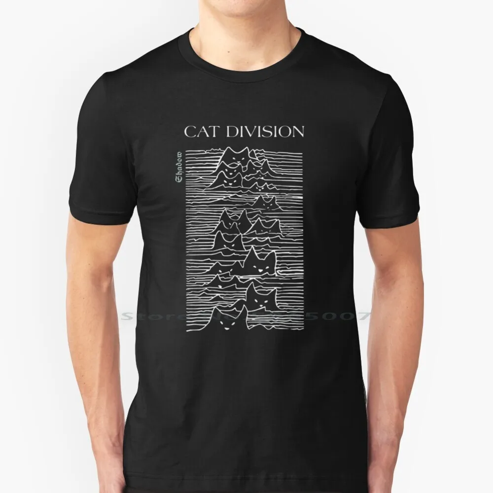 Cat Division-Joy Division T Shirt Cotton 6XL Joydivision Shadowtshirt Catdivision Darkwave Black Fanart Music Icon Gothic