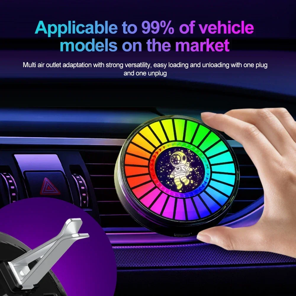 Music Rhythm Lights for Car, Air Freshener, LED Car Atmosphere, Sound Control, Voice Rhythm, Ambient Pickup Lamp, 26 Colors