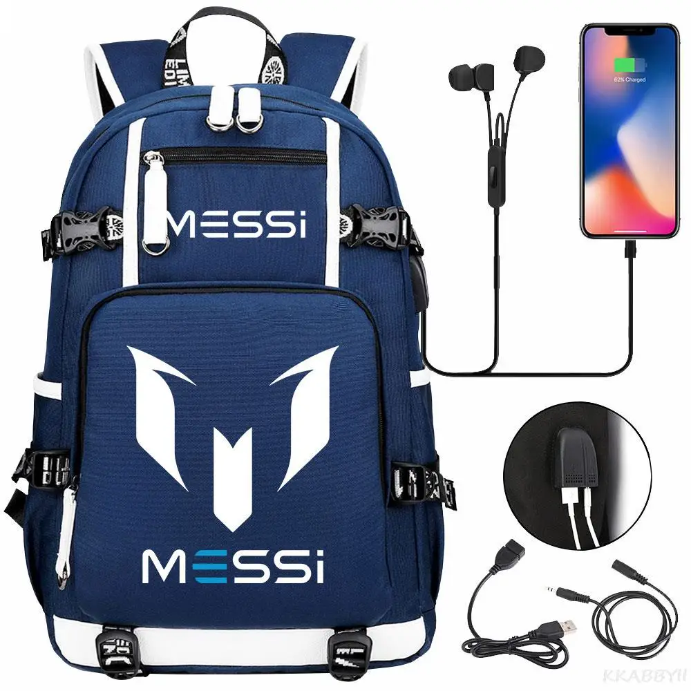 Messi zaino capacità mimetica zaini per Laptop USB impermeabile multifunzionale viaggi d\'affari Mochila Infantil