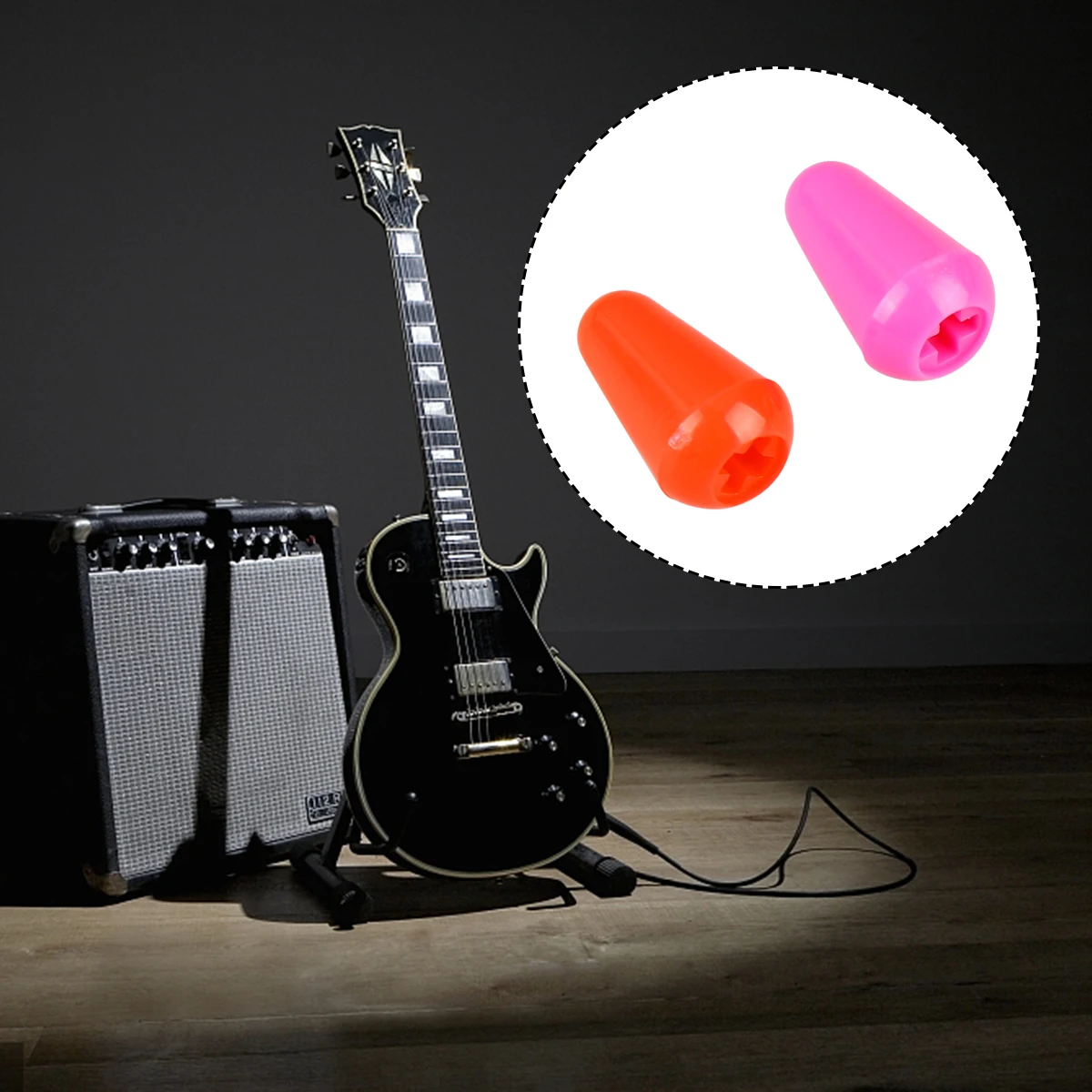 

10Pcs Beautiful Electric Guitar Caps Plastic Lid for 5-Level Guitar