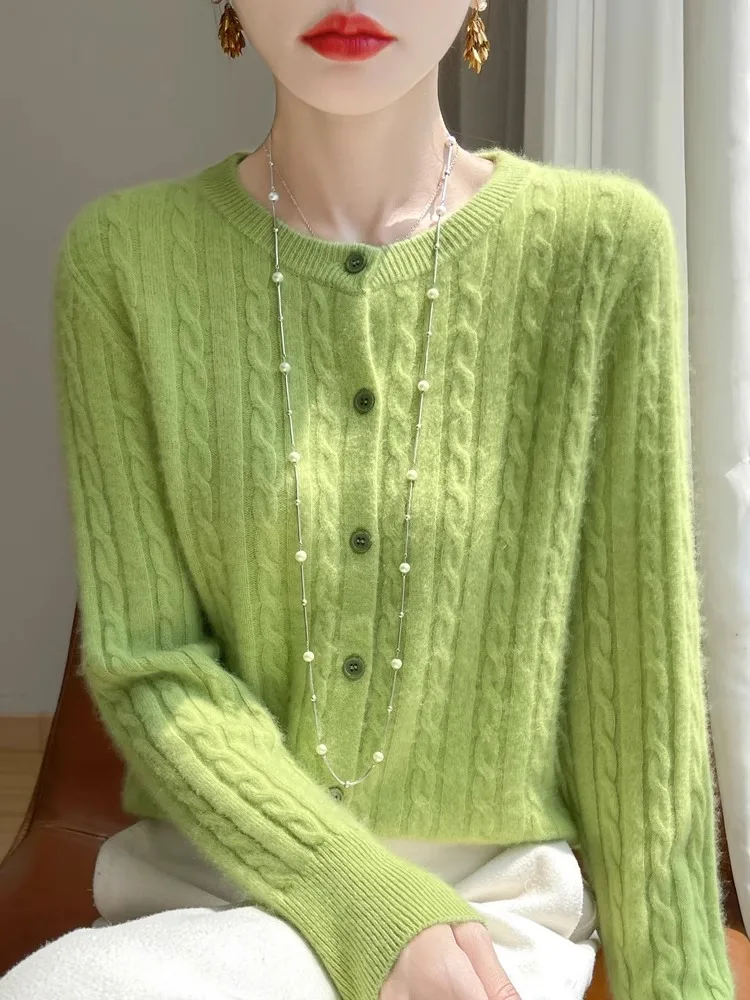 

Осень-зима женский открытый кардиган Camere круглый свободный утягивающий вязаный свитер верхняя одежда модный пушистый длинный све