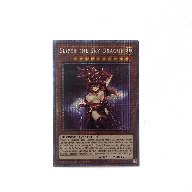 Yu-Gi-Oh! Collection de cartes de procuration bricolage, dieu égyptien, fille Slifer, le dragon céleste, obélisque, le tourmenteur, le dragon ailé