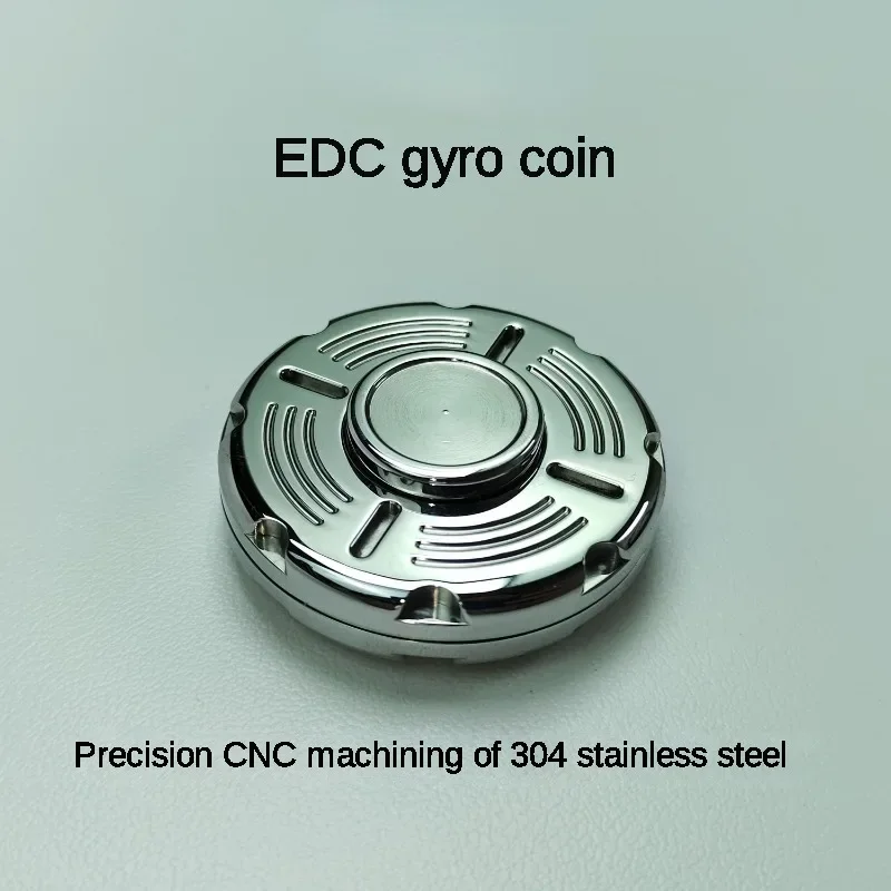 EDC Fingertip Gyro Pop Coin Two-in-one 304 Stainless Steel Magnetic Ring Adult Decompression Fingertip Toy Portable Tide Play