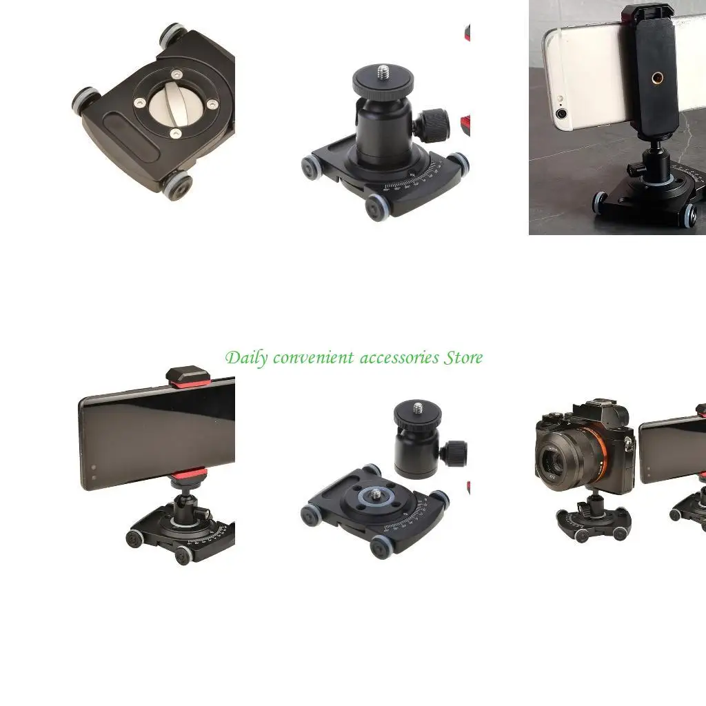 

97QB Настольный роликовый автомобильный роликовый слайдер для настольного видеорельсового рельса для DSLR Rig Film