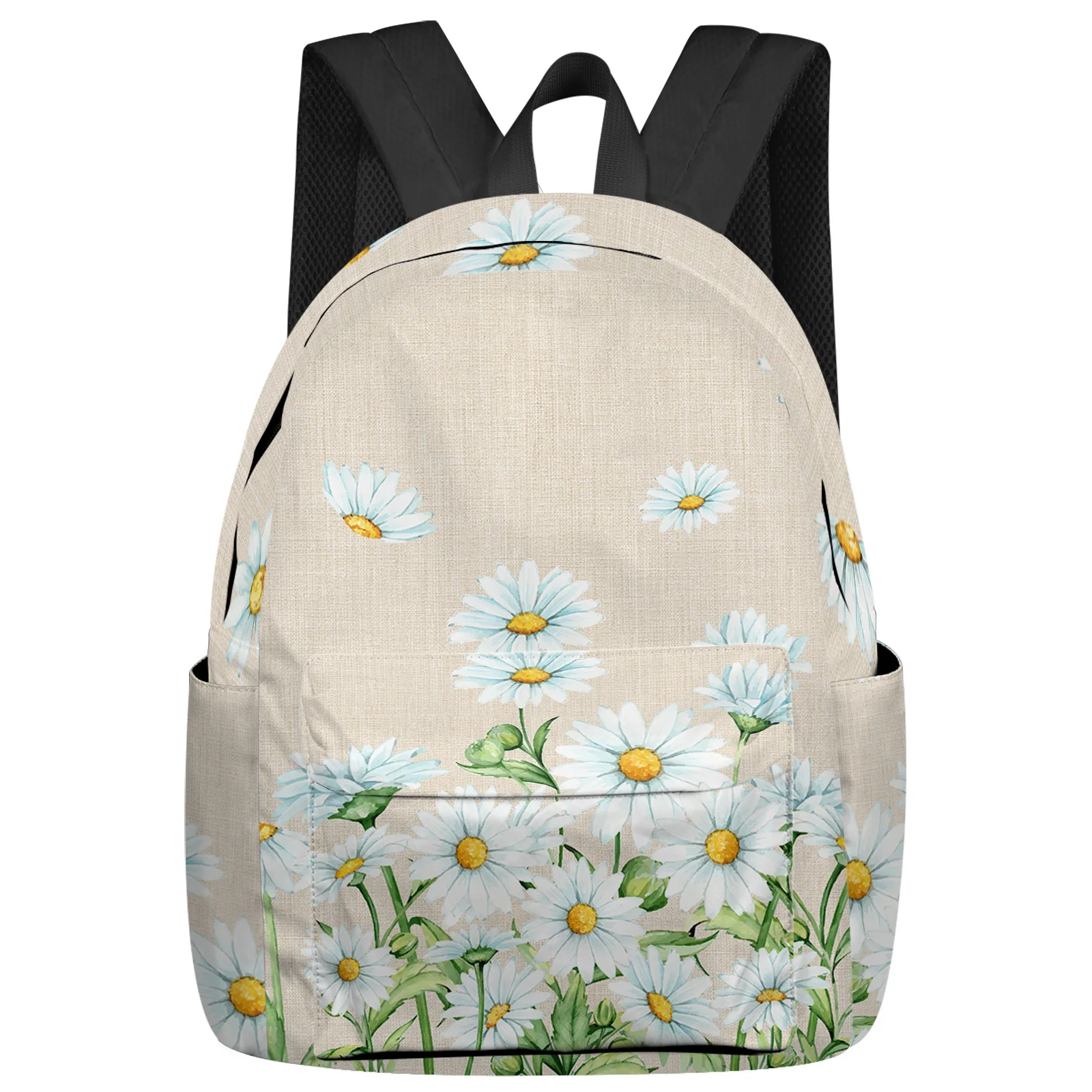 

Flower Daisy Summer Simplicity Student School Bags Laptop Custom Backpack For Men Women Female Travel Mochila